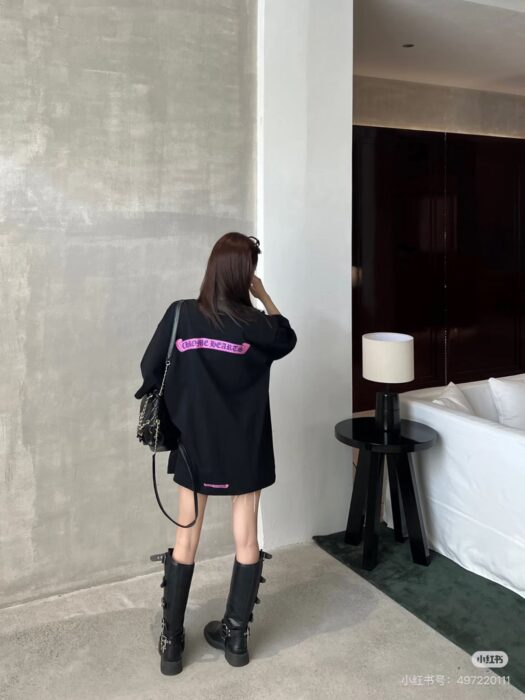 크롬하츠 핑크 모노그램 반팔티 블랙 레플리카 미러급 SA급 S급 고퀄리티 하이엔드 최상급 의류 [남성여성공용] 2