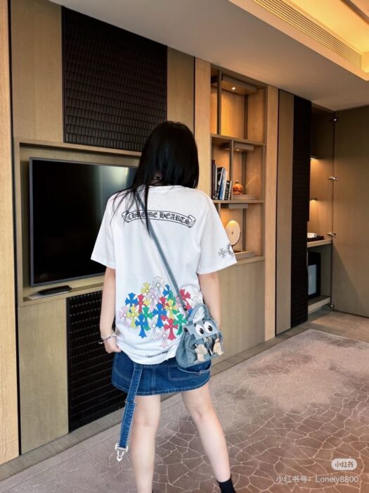 크롬하츠 멀티 컬러 크로스 티셔츠 반팔티 화이트 레플리카 미러급 SA급 S급 고퀄리티 하이엔드 최상급 의류 [남성여성공용] 2