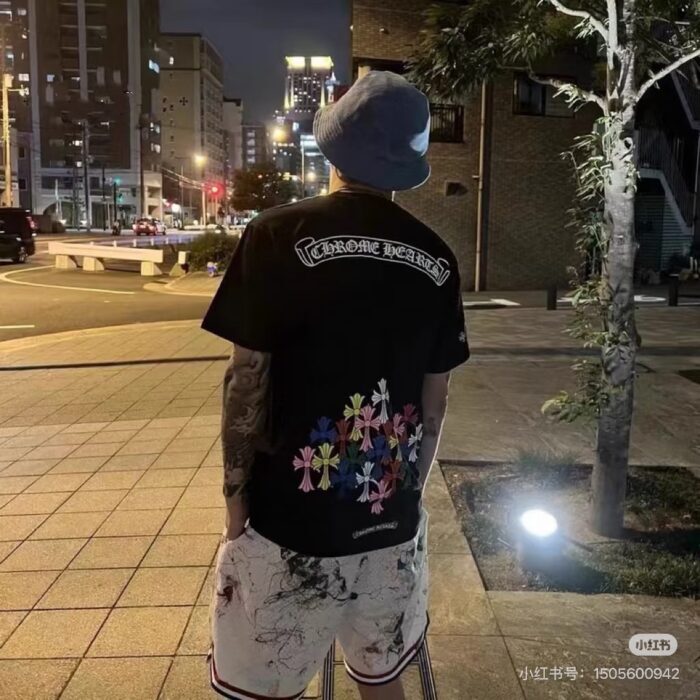 크롬하츠 멀티 컬러 크로스 티셔츠 반팔티 블랙 레플리카 미러급 SA급 S급 고퀄리티 하이엔드 최상급 의류 [남성여성공용]