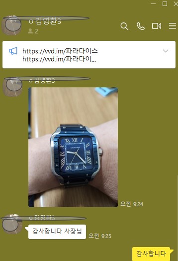까르띠에 산토스 드 콤비 메탈