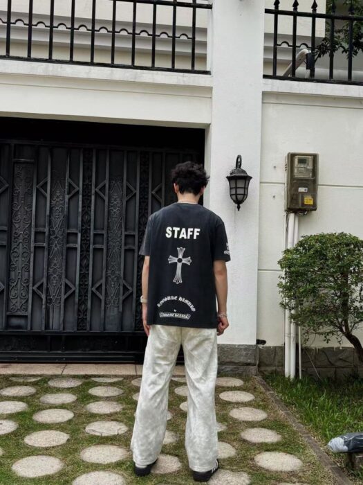 크롬하츠 STAFF 십자가 워싱 반팔티 차콜 레플리카 미러급 SA급 S급 고퀄리티 하이엔드 최상급 의류 [남성여성공용] 2