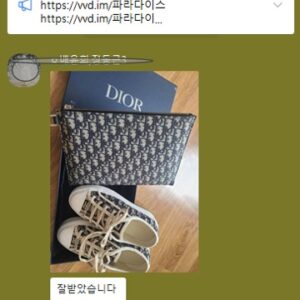 디올 오블리크 스니커즈 & 클러치