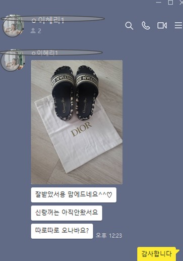 디올 슬리퍼