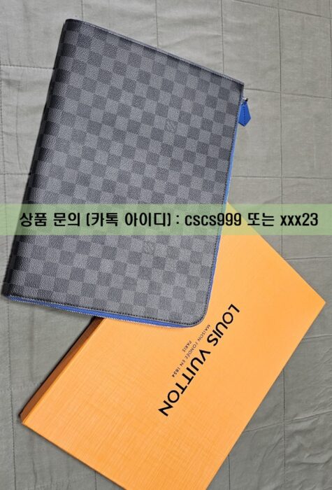 루이비통 다미에 그라파이트 캔버스 블루 포쉐트 주르 GM 2