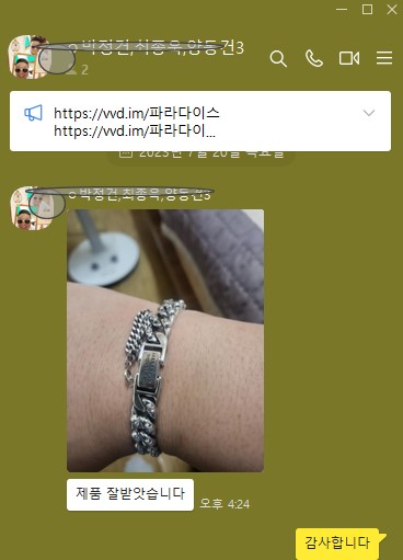 알*렉산더맥퀸 해골 925 실버팔찌