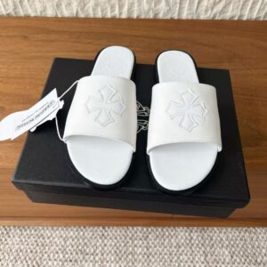 크롬하츠 십자가 레더 슬리퍼 화이트 레플리카 미러급 SA급 S급 고퀄리티 최상급 하이엔드 신발 [남성여성공용]