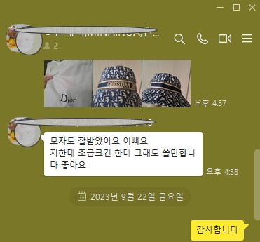 디올 테크니컷패브릭버킷햇