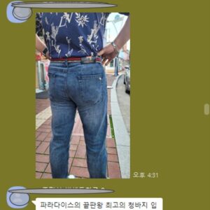 에르메스 홀스 파츠로고 스판데님진 커스텀