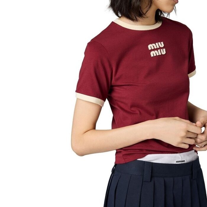 미우미우 컨템포러리 로고 티셔츠 레플리카 미러급 SA급 S급 고퀄리티 하이엔드 최상급 의류 [여성] 9