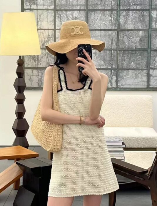 셀린느 트리옹프 크로셰 미니 원피스 레플리카 미러급 SA급 S급 고퀄리티 하이엔드 최상급 의류 [여성] 6