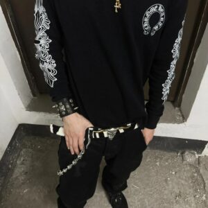 크롬하츠 와플 롱슬리브 블랙 레플리카 미러급 SA급 S급 고퀄리티 하이엔드 최상급 의류 [남성여성공용]