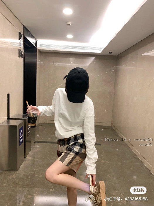 버버리 라지 체크 반바지 레플리카 미러급 SA급 S급 고퀄리티 하이엔드 최상급 의류 [남성여성공용] [셀럽] 2