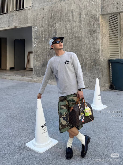 크롬하츠 플록 크로스 긴팔 티셔츠 레플리카 미러급 SA급 S급 고퀄리티 하이엔드 최상급 의류 [남성여성공용] [셀럽]