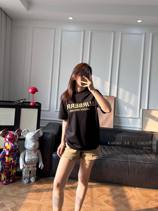 버버리 레터 프린트 크루넥 반팔 티셔츠 레플리카 미러급 SA급 S급 고퀄리티 하이엔드 최상급 의류 [남성여성공용] [셀럽] 3