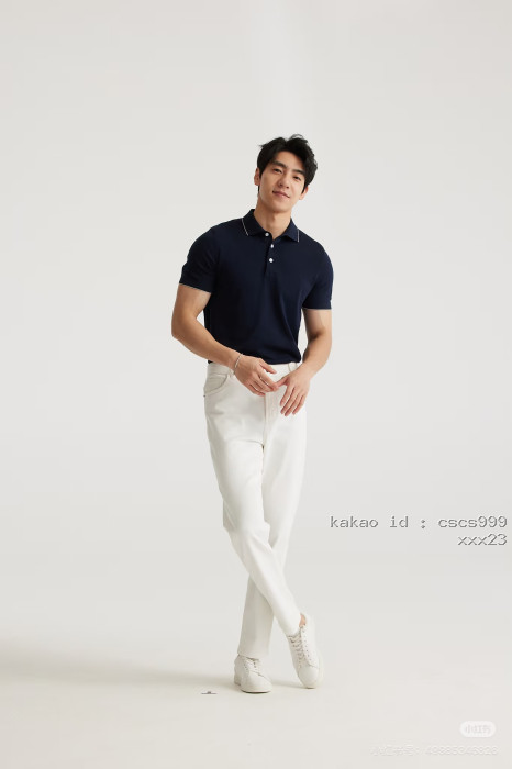 브루넬로쿠치넬리 BC 컬러 블록 얇은 트리밍 니트 반팔 셔츠 레플리카 미러급 SA급 S급 고퀄리티 하이엔드 최상급 의류 [남성여성공용] [셀럽] 15