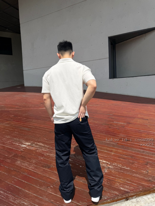 루이비통 LV 가죽 로고 실크 코튼 크레이프 캐주얼 팬츠 레플리카 미러급 SA급 S급 고퀄리티 하이엔드 최상급 의류 [남성여성공용] [셀럽] 4