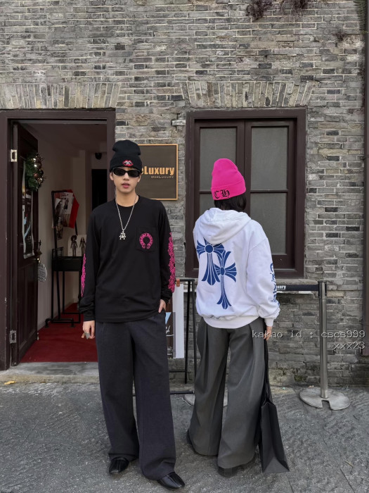 크롬하츠 핑크 말발굽 뒷면 긴팔 티셔츠 레플리카 미러급 SA급 S급 고퀄리티 하이엔드 최상급 의류 [남성여성공용] [셀럽] 6