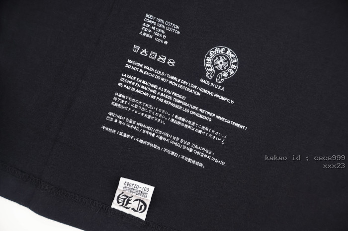 크롬하츠 사이드 레터 프린트 반팔 티셔츠 레플리카 미러급 SA급 S급 고퀄리티 하이엔드 최상급 의류 [남성여성공용] [셀럽] 13