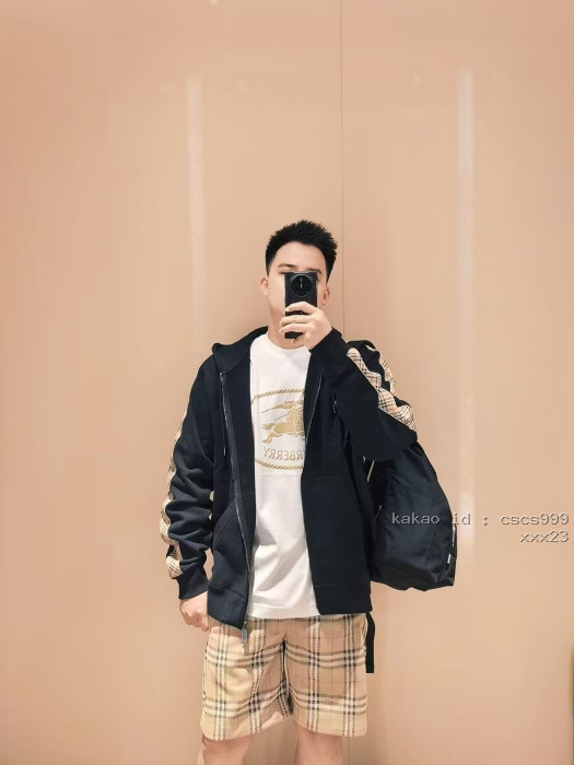버버리 자수 체크 코튼 후드 재킷 레플리카 미러급 SA급 S급 고퀄리티 하이엔드 최상급 자켓 의류 [남성여성공용] [셀럽] 2