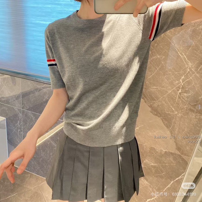 톰브라운 클래식 트리컬러 리본 파인 니트 반팔 티셔츠 레플리카 미러급 SA급 S급 고퀄리티 하이엔드 최상급 의류 [남성여성공용] [셀럽] 7
