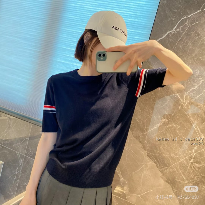톰브라운 클래식 트리컬러 리본 파인 니트 반팔 티셔츠 레플리카 미러급 SA급 S급 고퀄리티 하이엔드 최상급 의류 [남성여성공용] [셀럽] 8