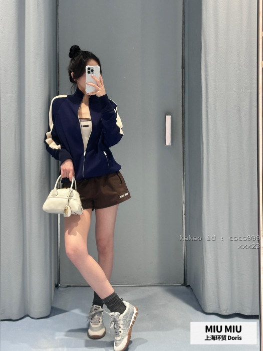 미우미우 코코아 브라운 스포츠 반바지 레플리카 미러급 SA급 S급 고퀄리티 하이엔드 최상급 의류 [여성복] [셀럽] 5