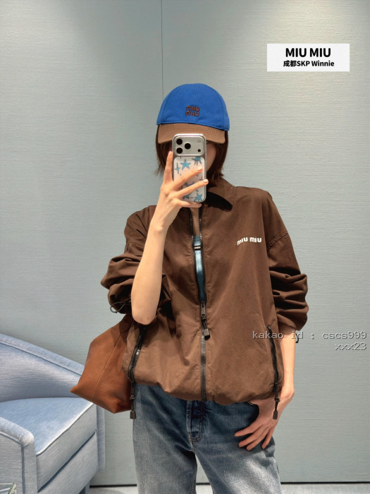 미우미우 코코아 브라운 라펠 집업 재킷 레플리카 미러급 SA급 S급 고퀄리티 하이엔드 최상급 자켓 의류 [여성복] [셀럽] 2