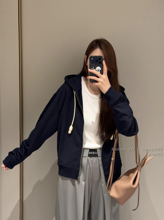 로에베 로고 엘라스틱 허리 플리츠 스트레이트 레그 정장 바지 레플리카 미러급 SA급 S급 고퀄리티 하이엔드 최상급 의류 [여성복] [셀럽]