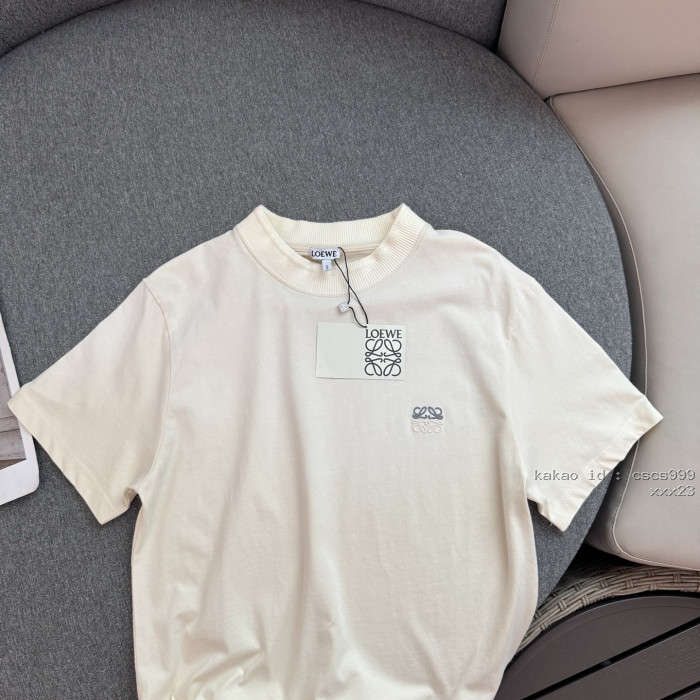 로에베 컬러 블록 아나그램 로고 자수 티셔츠 레플리카 미러급 SA급 S급 고퀄리티 하이엔드 최상급 의류 [여성복] [셀럽] 6