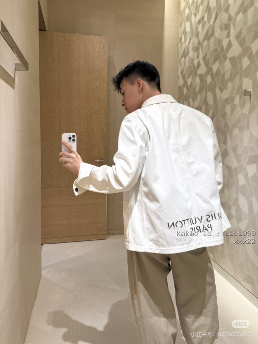 루이비통 LV 펀 심볼 프린트 워크웨어 캔버스 데님 재킷 레플리카 미러급 SA급 S급 고퀄리티 하이엔드 최상급 의류 [남성여성공용] [셀럽] 13