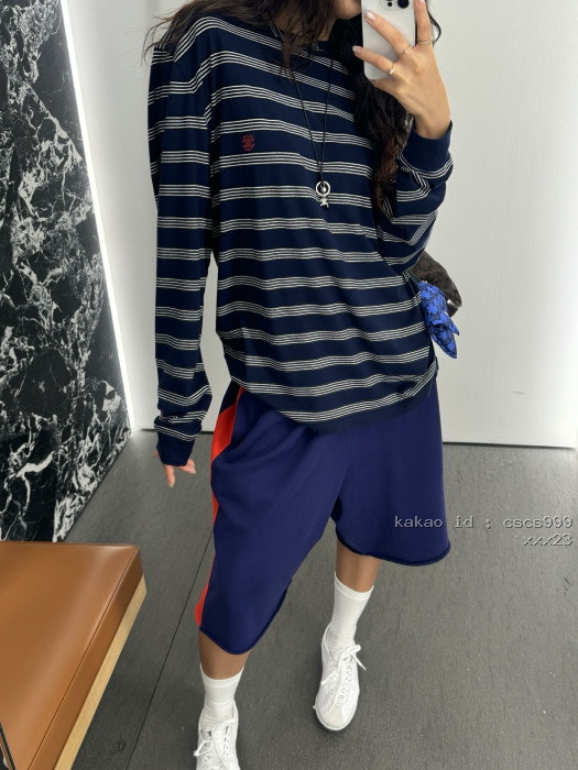 셀린느 스트라이프 개선문 로고 자수 긴팔 티셔츠 레플리카 미러급 SA급 S급 고퀄리티 하이엔드 최상급 의류 [여성복] 10