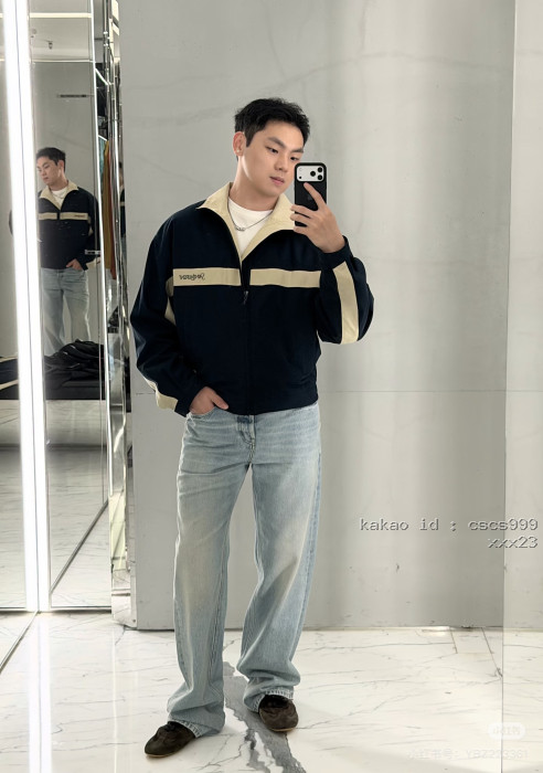 생로랑 YSL 컬러 블록 스탠드 칼라 스포티 지퍼업 재킷 레플리카 미러급 SA급 S급 고퀄리티 하이엔드 최상급 의류 [남성여성공용] [셀럽] 11