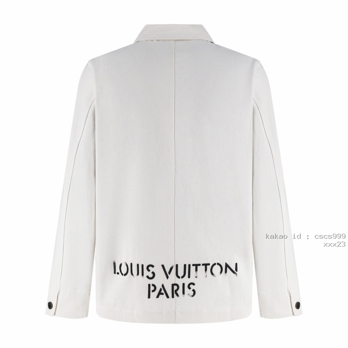 루이비통 LV 펀 심볼 프린트 워크웨어 캔버스 데님 재킷 레플리카 미러급 SA급 S급 고퀄리티 하이엔드 최상급 의류 [남성여성공용] [셀럽] 2