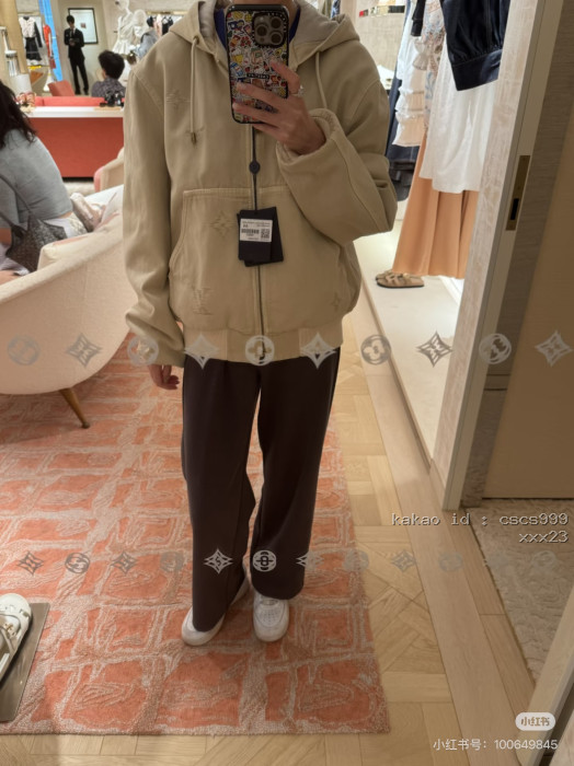 루이비통 워싱 자수 모노그램 후드 재킷 의류 [남성여성공용] [셀럽] 5