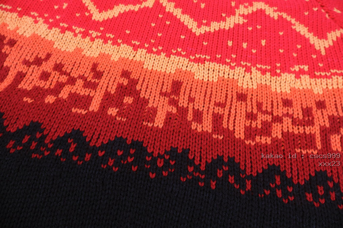 루이비통 페어 아일 볼케이노 그라데이션 자카드 니트 스웨터 (롤러넥) 의류 [남성여성공용] [셀럽] 10