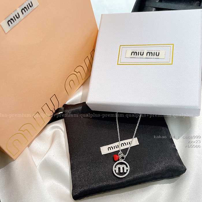 미우미우 펜던트 하트 네크리스 목걸이 여성용 악세사리 목걸이 6