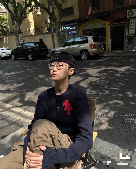 크롬하츠 와플 레드 가죽 긴팔 티셔츠 의류 [남성여성공용] [셀럽] 15