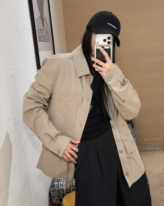 루이비통 엠보싱 칼라 긴팔 셔츠 재킷 의류 [남성여성공용] [셀럽] 14
