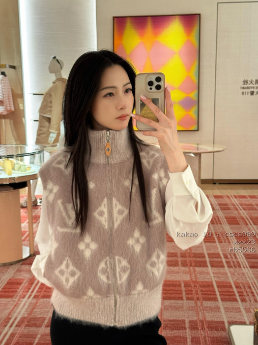 루이비통 모노그램 모헤어 니트 지퍼 베스트 의류 [여성복] 2